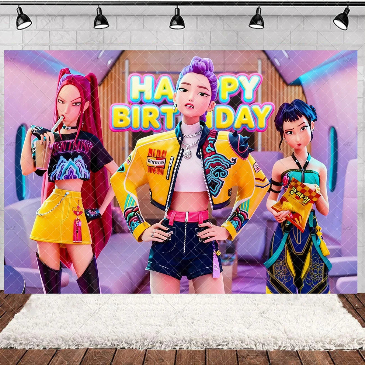 K-Pop Theme Party Backdrop for Birthday Celebrations