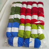 A pack of 20 skeins of milk cotton blend yarn in various colors including green, red, and blue for knitting and crochet.