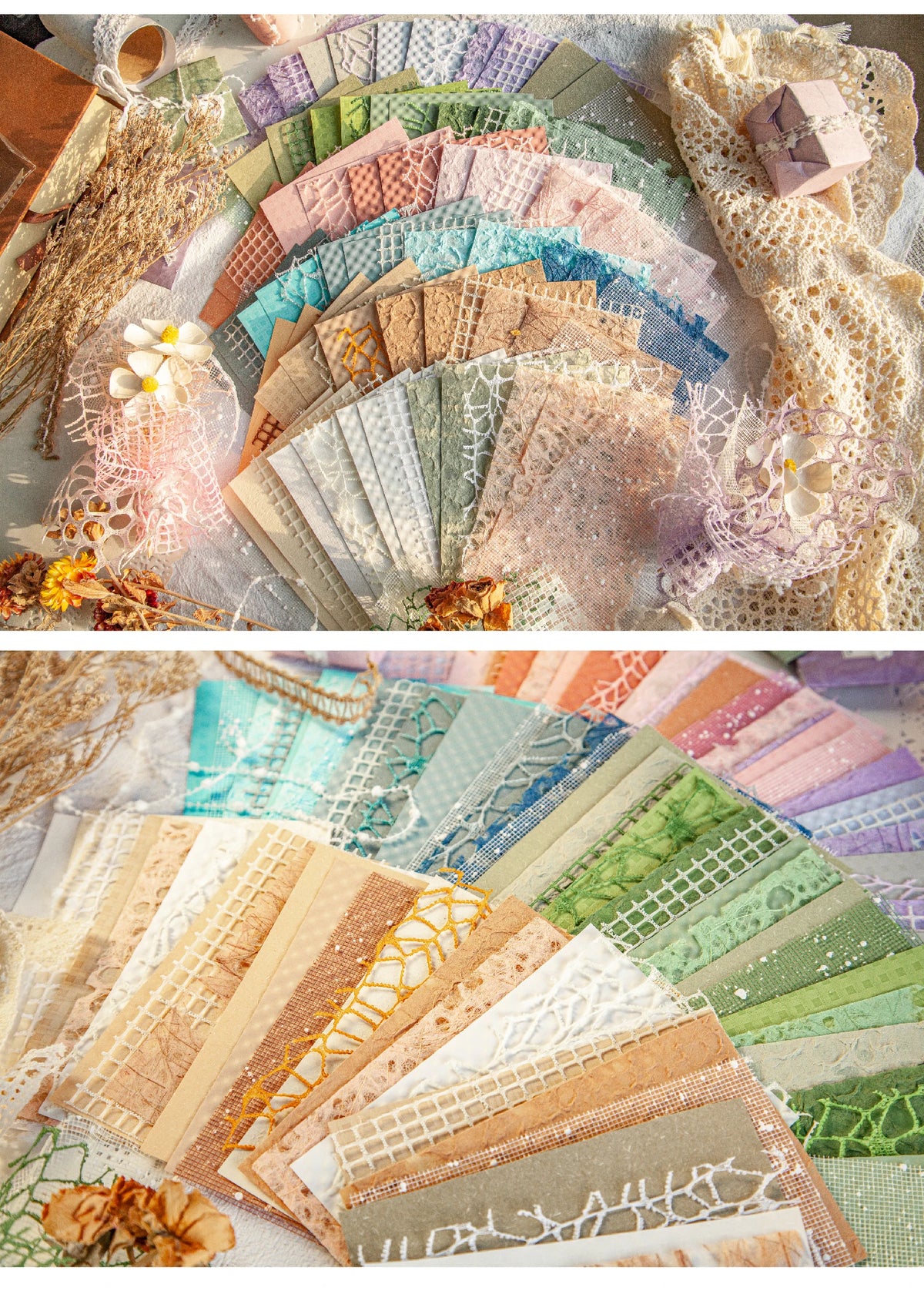 Vintage Textured Paper Pack for Junk Journaling and Scrapbooking