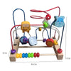 Wooden Bead Maze Roller Coaster with Abacus for Toddlers