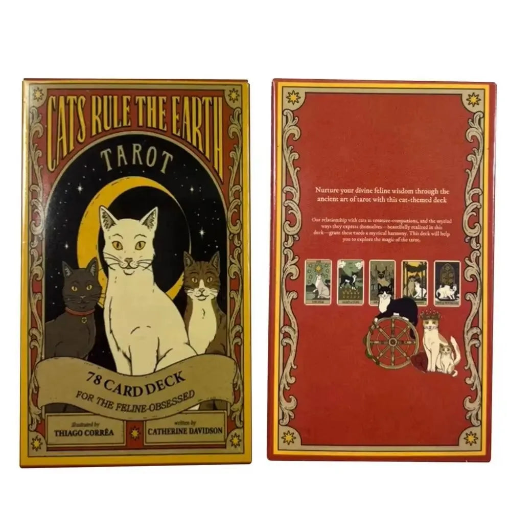 Cat Tarot Deck – 78-Card Spanish Edition with Cat-Themed Art