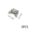 Five gray marine creature building blocks with a central eye design.