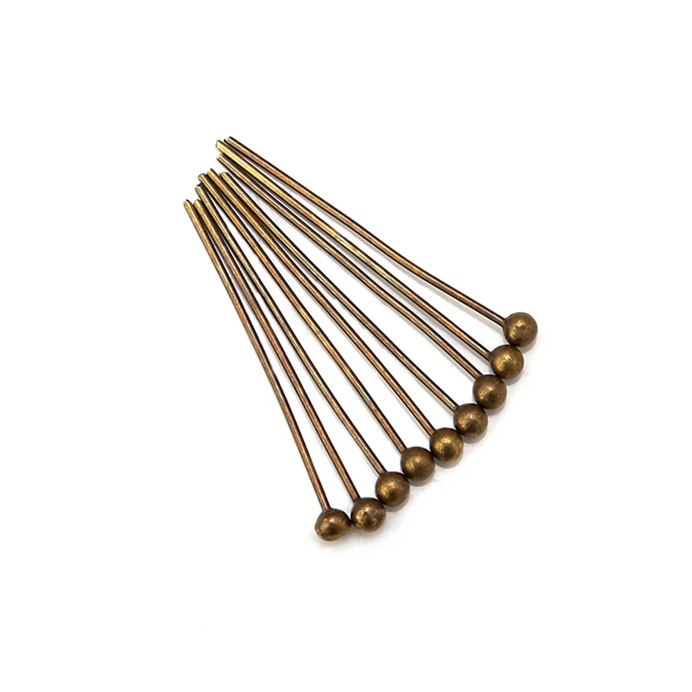 Gold Plated Ball Head Pins for Jewelry Making