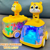 Press and Go Animal Light-Up Gear Car Toy for Toddlers