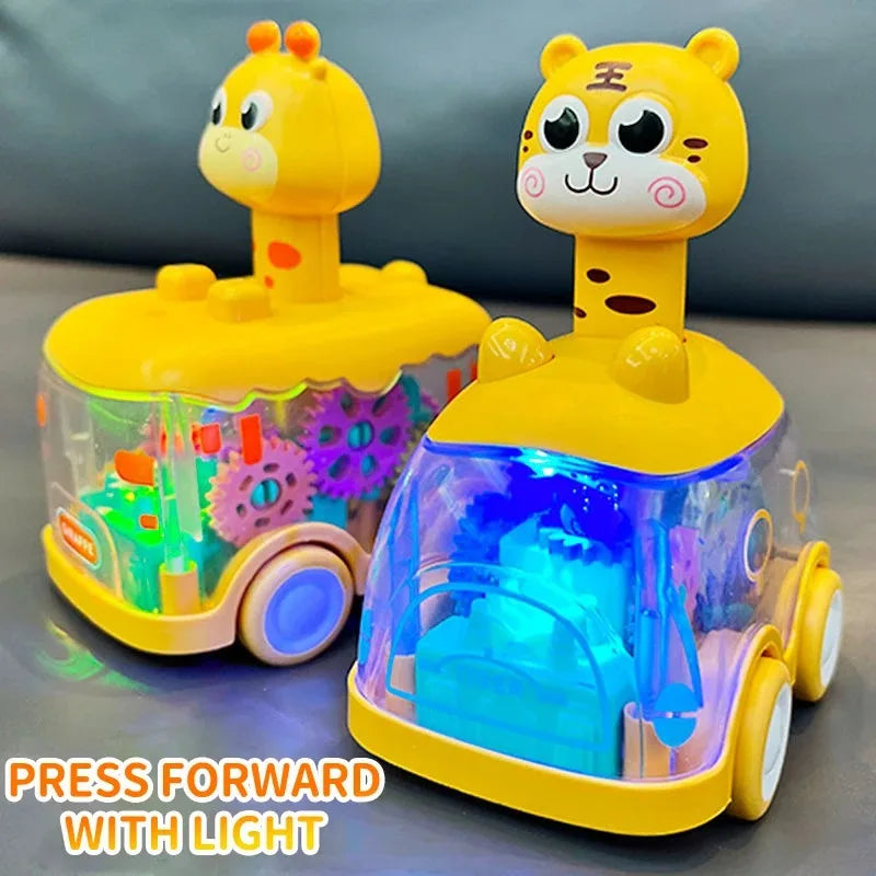 Press and Go Animal Light-Up Gear Car Toy for Toddlers