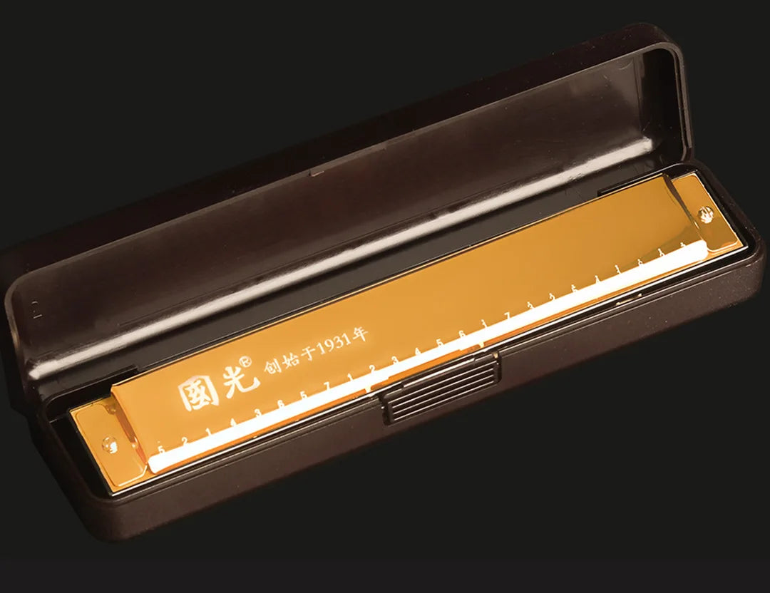 24-Hole Tremolo Harmonica in C with Carrying Case