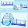 3-in-1 Kids Ball Pit Play Tent with Tunnel