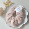 Plush Knit Scrunchie Hair Ties with Leather Accent