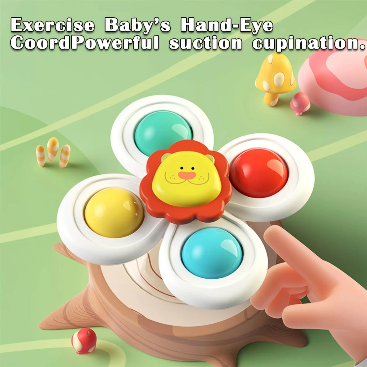 Suction Cup Spinning Toys for Babies – Bath & Travel Sensory Fun