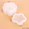 3-Piece Silicone Resin Mold Set with Lids — Heart, Hexagon & Flower Shapes