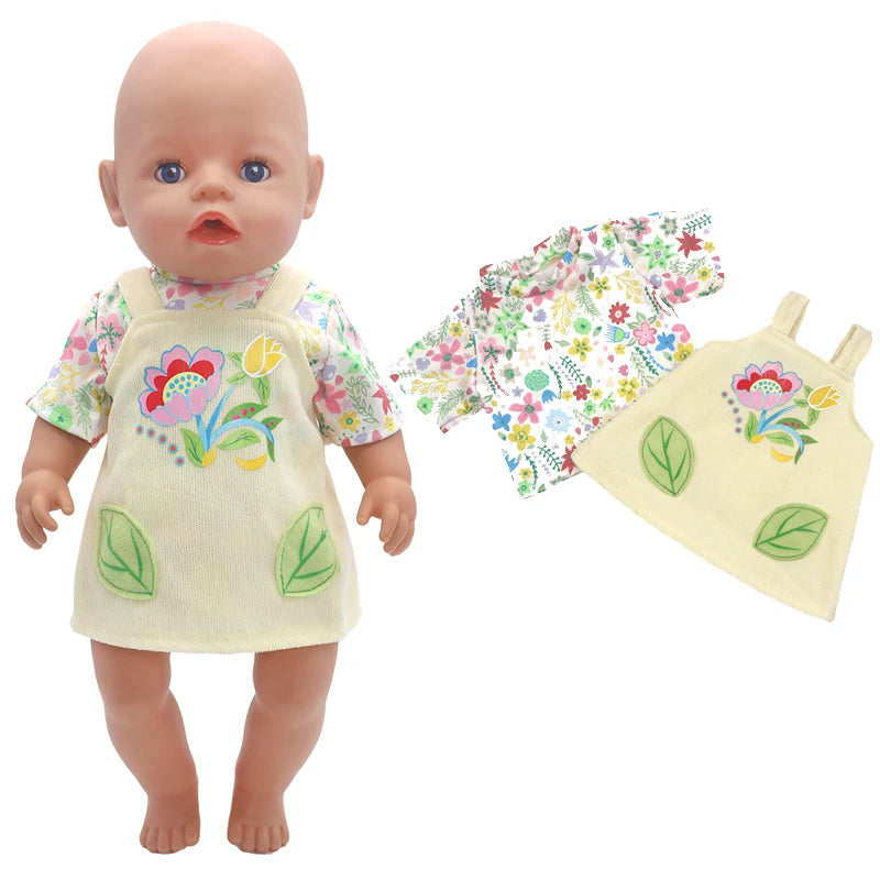 Doll Outfit Set with Hat for 17-43 cm Baby Dolls