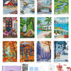 Beginner Diamond Art Kit with 12 Postcard-Style Scenic Designs
