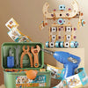 Kids Wooden Construction Tool Set with Electric Drill - 126 Pieces