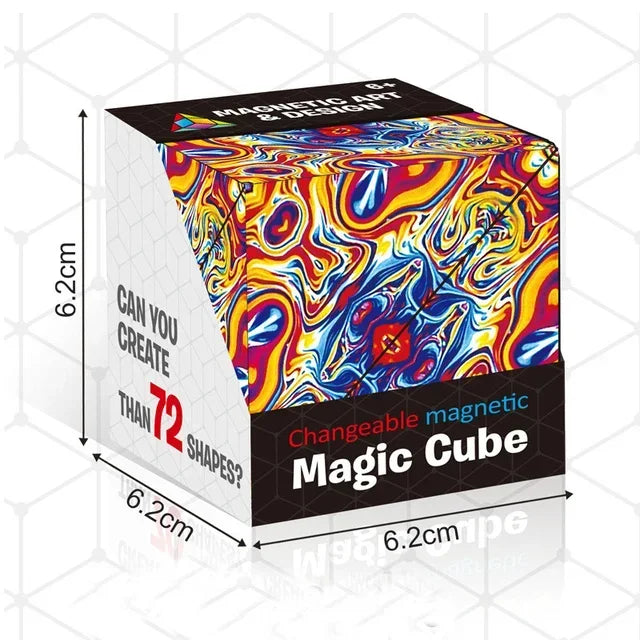 Magnetic 3D Flip Fidget Cube – Stress Relief & Focus Toy