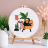Beginner Embroidery Kit with Floral and Cat Patterns