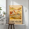 Vintage Autumn Festival Art Print — Cozy Window Scene Wall Decor