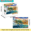 A box of a 1000-piece Animal World jigsaw puzzle featuring wildlife and nature scenes.