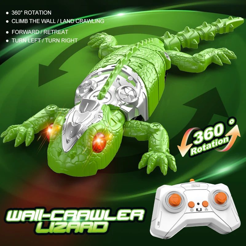 Remote Control Wall-Climbing Gecko Toy with LED Lights
