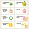 Baby Crib Hanging Rattle Teether Toy with Music & Chewable Charm