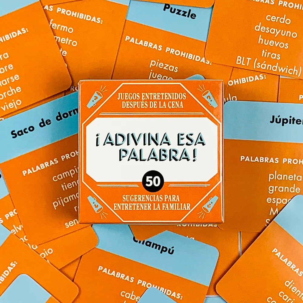 Name That Word! – 50-Card Spanish Mini Game Set