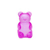 A pink silicone slow rising sensory fidget cube shaped like a bear for stress relief and focus.