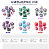 7-Piece Polyhedral Dice Set with Velvet Pouch for Tabletop RPGs