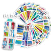 Portable 10-Compartment Pill Organizer with 175 Labels