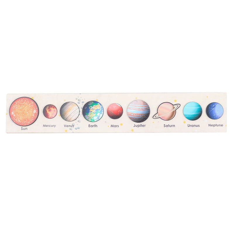 Montessori Wooden Solar System Puzzle for Kids