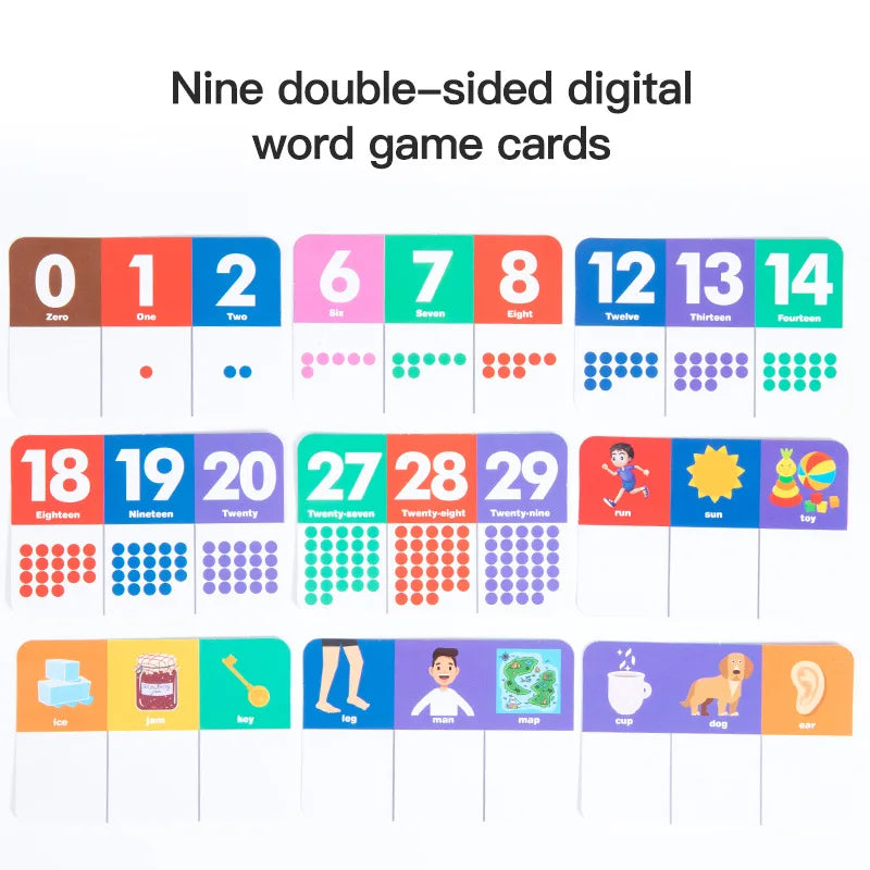 Wooden Word & Shape Blocks – 30-Piece Learning Stacking Toy for Toddlers