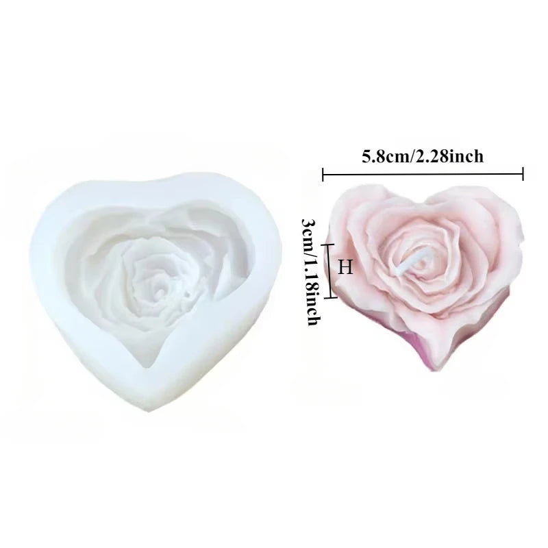 Rose & Peony Silicone Mold for Candle, Soap, and Resin Crafting