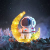 Luminous Astronaut Moon Building Blocks Set with LED Light Technology