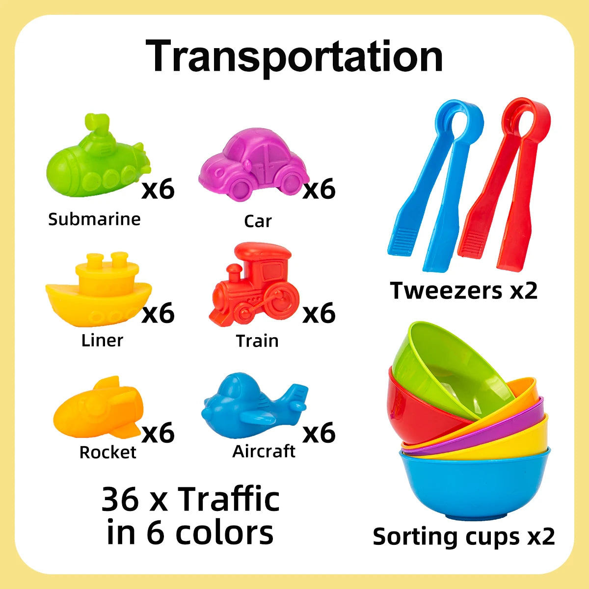 Dinosaur Counting and Sorting Toy Set for Toddlers
