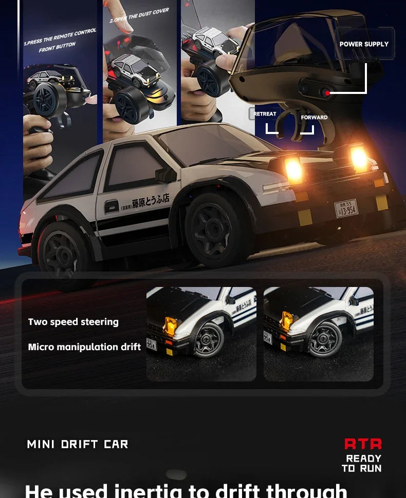 Mini 1/64 Scale RC Drift Car – 2.4G 4WD Off-Road Racing Toy