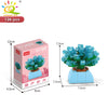 A box containing 126 pieces of DIY flower succulent building blocks set for desktop plant decor.