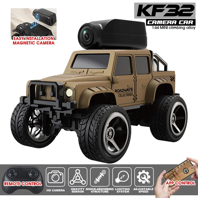 Mini RC Climbing Car with HD Camera and LED Lights