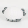 A white sheep plush doll with gray fabric accents, resembling a soft cuddle pillow.
