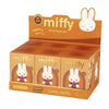 A box of Miffy Bakery Series plush keychain charms featuring the character Miffy in various colors.