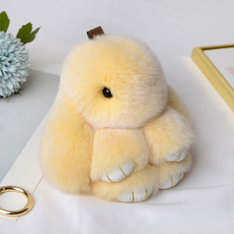 Plush Bunny Keychain Charm