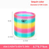 Rainbow magic spring circle toy with a diameter of 8.7cm and a height of 9cm