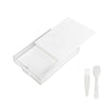 A white diamond painting storage organizer box with a removable tray and included tools.