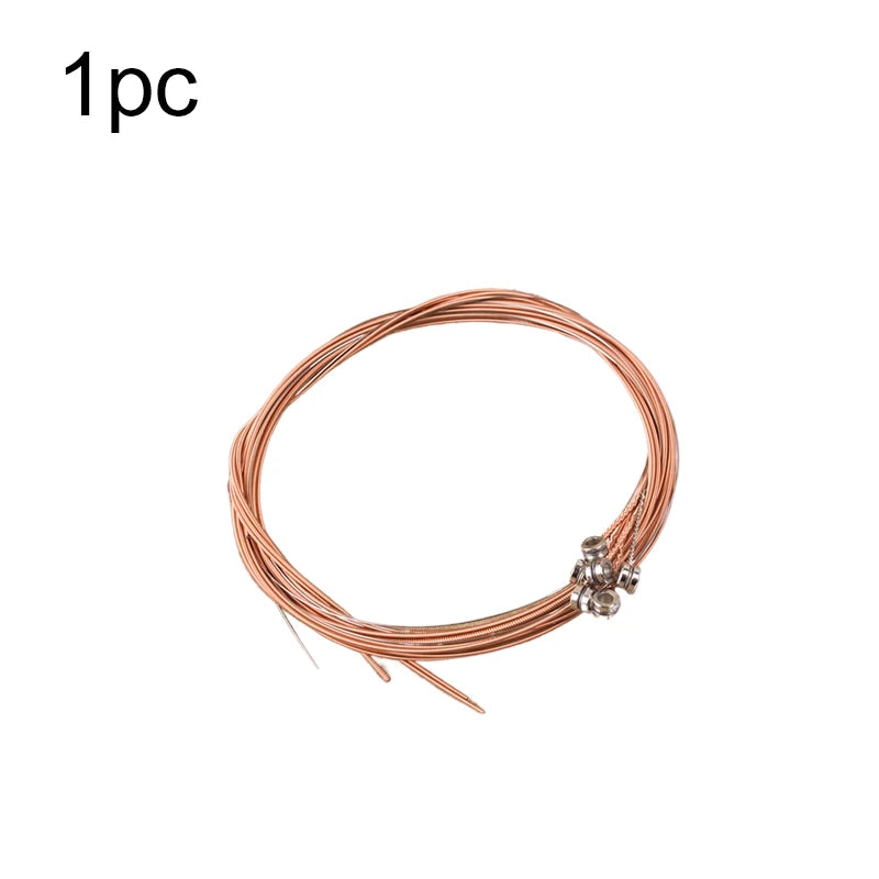 One piece of rust-resistant acoustic guitar strings with a string changer tool.