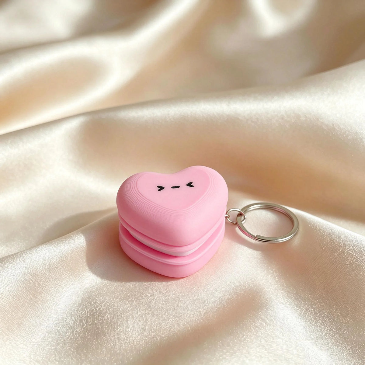 Cute Cartoon Cake Fidget Keychain – Stress Relief Clicker Toy