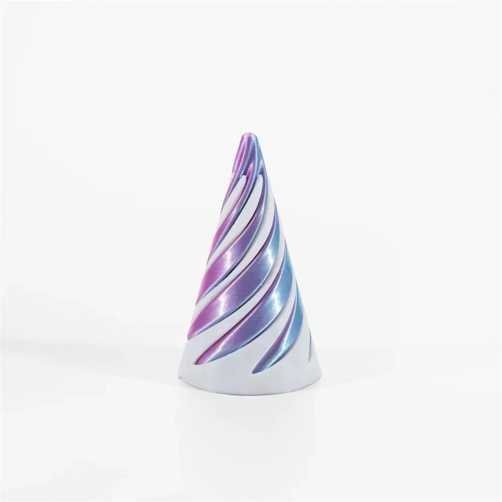 3D Printed Spiral Cone Passthrough Pyramid Sculpture