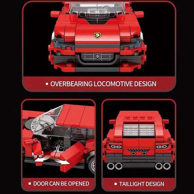 Supercar Model Building Block Kit