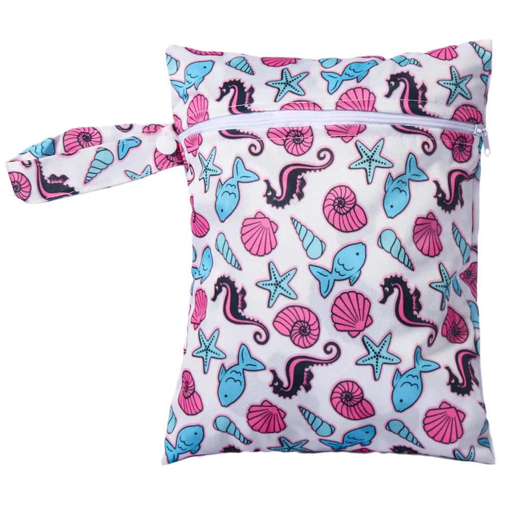 Waterproof Wet Bag with Zipper — Cute Storage for Diapers, Swimwear & More