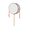 Wooden Hand-Cranked Rattle Drum for Early Music Education