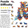 Embossed Owl Wooden Jigsaw Puzzle – Unique Shape, Premium Craftsmanship