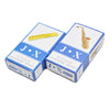 A box containing a 10-pack of saxophone reeds and other musical reeds.