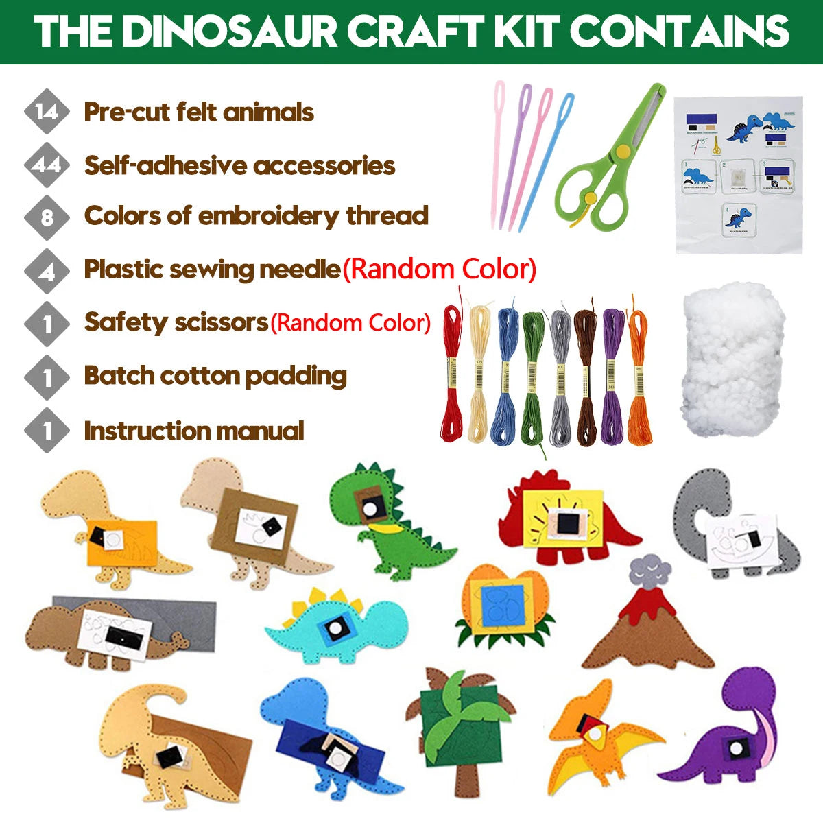DIY Felt Sewing Craft Kit for Kids – Forest Creatures Plush Toy Making Set