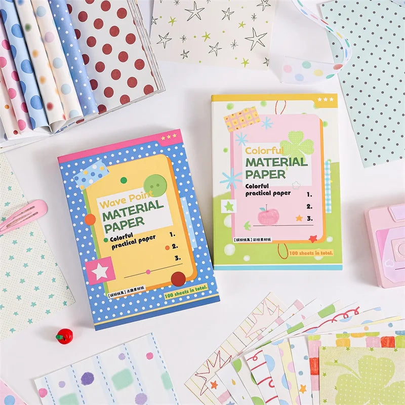 Decorative Wave & Line Memo Paper Pack for Journaling and Scrapbooking